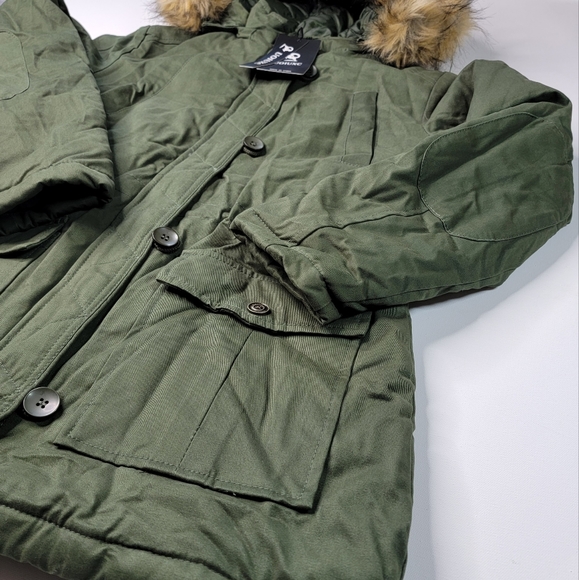 Women's Winter Parka Jacket with Fur Hood - Picture 5 of 10